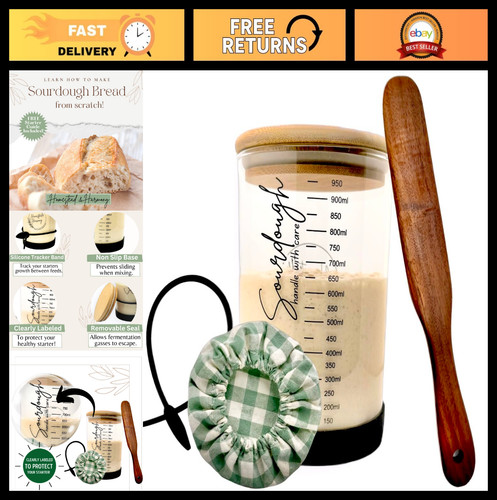 Sourdough starter kit with - starter,