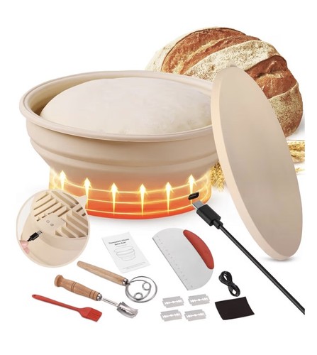 Heated sourdough bread baking - heated,