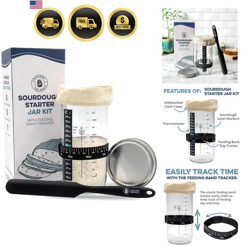 Sourdough starter jar kit - sourdough,