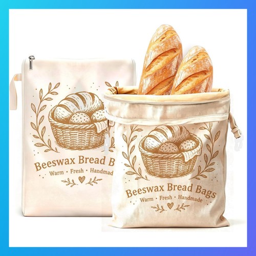 Beeswax bread bags - beeswax,
